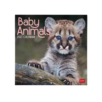 CALENDARIO 2027 da parete BABY ANIMALS quadrato LEGAMI cm30x30