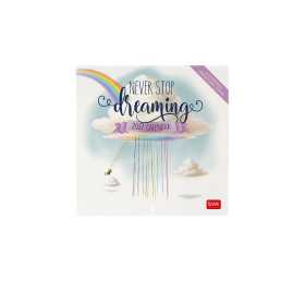 CALENDARIO 2027 da parete NEVER STOP DREAMING quadrato LEGAMI cm30x30