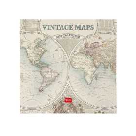 CALENDARIO 2027 da parete VINTAGE MAPS quadrato LEGAMI cm30x30