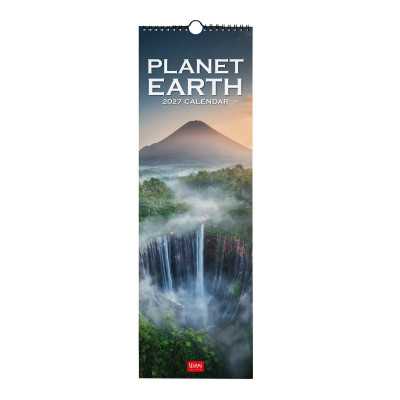 CALENDARIO 2027 da parete PLANET EARTH legami VERTICALE cm16x49