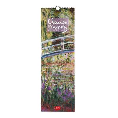 CALENDARIO 2027 da parete CLAUDE MONET legami VERTICALE cm16x49