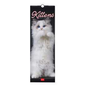 CALENDARIO 2027 da parete KITTENS legami VERTICALE cm16x49