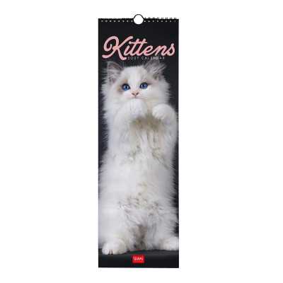 CALENDARIO 2027 da parete KITTENS legami VERTICALE cm16x49