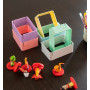 ESPOSITORE MODULARE in plastica CUBEEE set da 6 componenti FABA