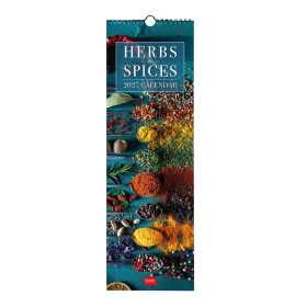 CALENDARIO 2027 da parete HERBS & SPICES legami VERTICALE cm16x49