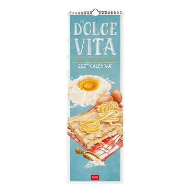 CALENDARIO 2027 da parete LA DOLCE VITA legami VERTICALE cm16x49