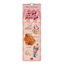 CALENDARIO 2027 da parete CUTIE FOODIE legami VERTICALE cm16x49