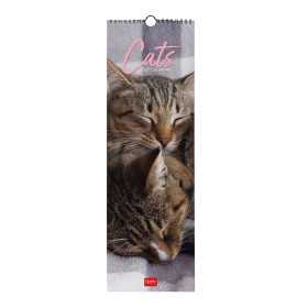 CALENDARIO 2027 da parete CATS legami VERTICALE cm16x49