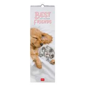 CALENDARIO 2027 da parete BEST FRIENDS legami VERTICALE cm16x49