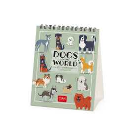 CALENDARIO 2027 da tavolo DOGS OF THE WORLD legami PER SCRIVANIA cm12x14,5