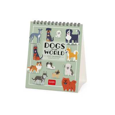 CALENDARIO 2027 da tavolo DOGS OF THE WORLD legami PER SCRIVANIA cm12x14,5