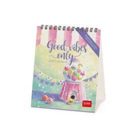 CALENDARIO 2027 da tavolo GOOD VIBES ONLY legami PER SCRIVANIA cm12x14,5