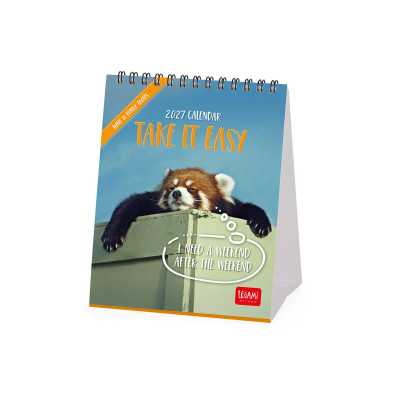 CALENDARIO 2027 da tavolo TAKE IT EASY legami PER SCRIVANIA cm12x14,5