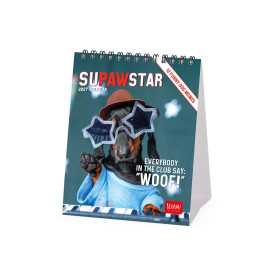 CALENDARIO 2027 da tavolo SUPAWSTAR legami PER SCRIVANIA cm12x14,5