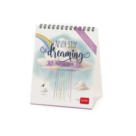 CALENDARIO 2027 da tavolo NEVER STOP DREAMING legami PER SCRIVANIA cm12x14,5