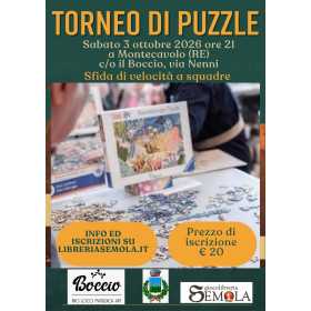 ISCRIZIONE AL TORNEO DI PUZZLE - sabato 3 ottobre 2026 a Montecavolo - RE