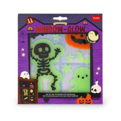 WINDOW GLOW adesivi gel SKELETON per finestre HALLOWEEN legami DECORAZIONI
