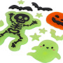 WINDOW GLOW adesivi gel SKELETON per finestre HALLOWEEN legami DECORAZIONI