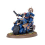 CAPITANO SU MOTO miniatura CAPTAIN ON BIKE warhammer 40k SPACE MARINES età 12+