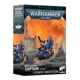 CAPITANO SU MOTO miniatura CAPTAIN ON BIKE warhammer 40k SPACE MARINES età 12+