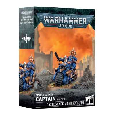 CAPITANO SU MOTO miniatura CAPTAIN ON BIKE warhammer 40k SPACE MARINES età 12+