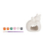 PORTACANDELA kit artistico DA COLORARE zucca e coniglietto BUNNY legami PAINT YOUR HALLOWEEN