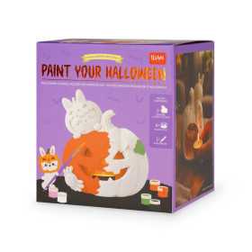 PORTACANDELA kit artistico DA COLORARE zucca e coniglietto BUNNY legami PAINT YOUR HALLOWEEN