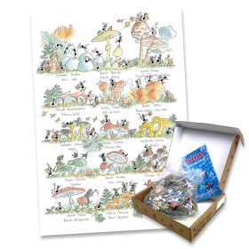 PUZZLE DELLE FORMICHE fabio vettori FUNGHI made in italy 540 PEZZI eco friendly