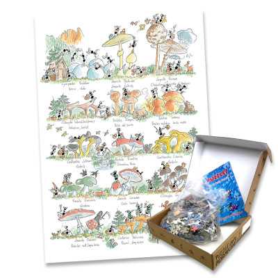 PUZZLE DELLE FORMICHE fabio vettori FUNGHI made in italy 540 PEZZI eco friendly