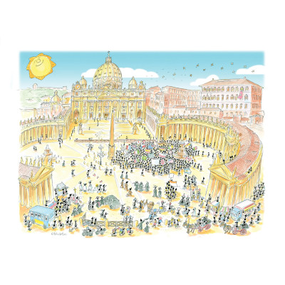PUZZLE DELLE FORMICHE fabio vettori PIAZZA SAN PIETRO made in italy 1080 PEZZI eco friendly