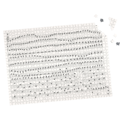 PUZZLE DELLE FORMICHE fabio vettori MUSICA made in italy 1080 PEZZI eco friendly IN BIANCO E NERO