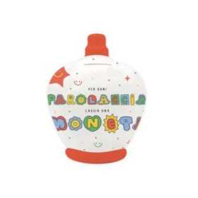 SALVADANAIO in ceramica PER OGNI PAROLACCIA LASCIA UNA MONETA italian joy