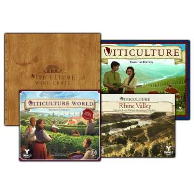 BUNDLE VITICULTURE gioco da tavolo + 2 ESPANSIONI e box per il gioco EFFETTO LEGNO età 14+