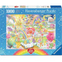PUZZLE 1000 PEZZI ravensburger THE KINGDOM OF CARING softclick CARE BEARS originale