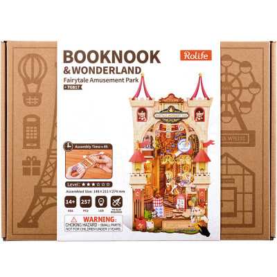 FAIRYTALE AMUSEMENT PARK diy BOOKNOOK & WONDERLAND rolife IN LEGNO robotime TGB17 età 14+