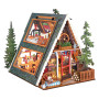 A-FRAME CABIN diy MINIATURE HOUSE rolife IN LEGNO robotime DG181 età 14+