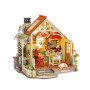 SUNLIT FARMHOUSE KITCHEN diy MINIATURE HOUSE rolife IN LEGNO robotime DH101 età 14+