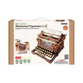 MECHANICAL TYPEWRITER magic version DIY MODEL rokr IN LEGNO robotime LK703C età 14+