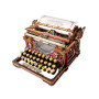 MECHANICAL TYPEWRITER magic version DIY MODEL rokr IN LEGNO robotime LK703C età 14+