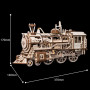 LOCOMOTIVE diy MECHANICAL GEARS rokr IN LEGNO robotime LK701 età 14+