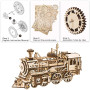 LOCOMOTIVE diy MECHANICAL GEARS rokr IN LEGNO robotime LK701 età 14+