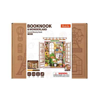 SECRET BLOOMY NOOK diy BOOKNOOK & WONDERLAND rolife IN LEGNO robotime TGE04 età 14+