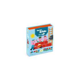 TOC TOC BRICKS gioco da tavolo CON I DADI i tre porcellini DJECO DJ00839 età 3+