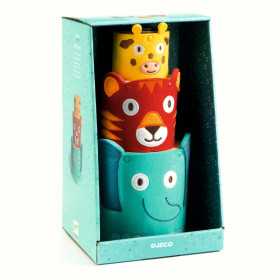 SOFTITOTEM morbido TOTEM impilabile DJECO in legno e stoffa DJ06495 età 12 mesi +