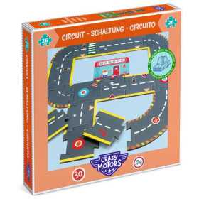 GIANT PUZZLE CIRCUIT circuito CRAZY MOTORS ad incastro DJECO DJ05498 età 3+