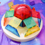 DOME SET costruzioni magnetiche TILETEK in plastica trasparente 18 PEZZI tridimensionale 3D KIT età 3+