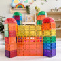 DOME SET costruzioni magnetiche TILETEK in plastica trasparente 18 PEZZI tridimensionale 3D KIT età 3+