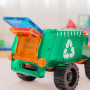 MEGA RECYCLING TRUCK costruzioni magnetiche TILETEK plastica trasparente 14 PEZZI tridimensionale TRANSPORT SET età 3+