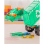 MEGA RECYCLING TRUCK costruzioni magnetiche TILETEK plastica trasparente 14 PEZZI tridimensionale TRANSPORT SET età 3+