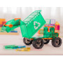 MEGA RECYCLING TRUCK costruzioni magnetiche TILETEK plastica trasparente 14 PEZZI tridimensionale TRANSPORT SET età 3+